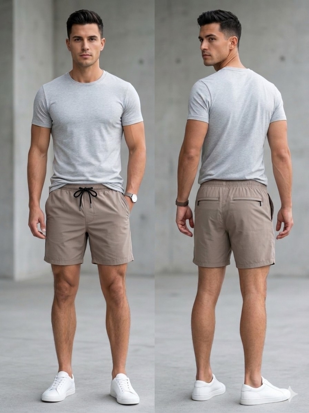 Nordstrom Men's Slim Fit Beige Shorts - Size Large